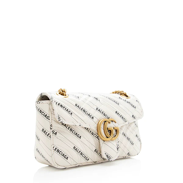 Gucci x Balenciaga The Hacker Project Small GG Marmont Bag - white - Replicaclubs
