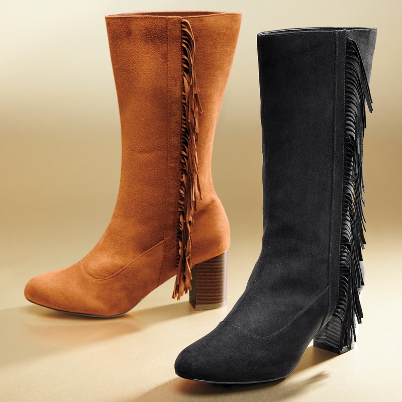 Side-Fringe Boot - MIDNIGHT VELVET CATALOG