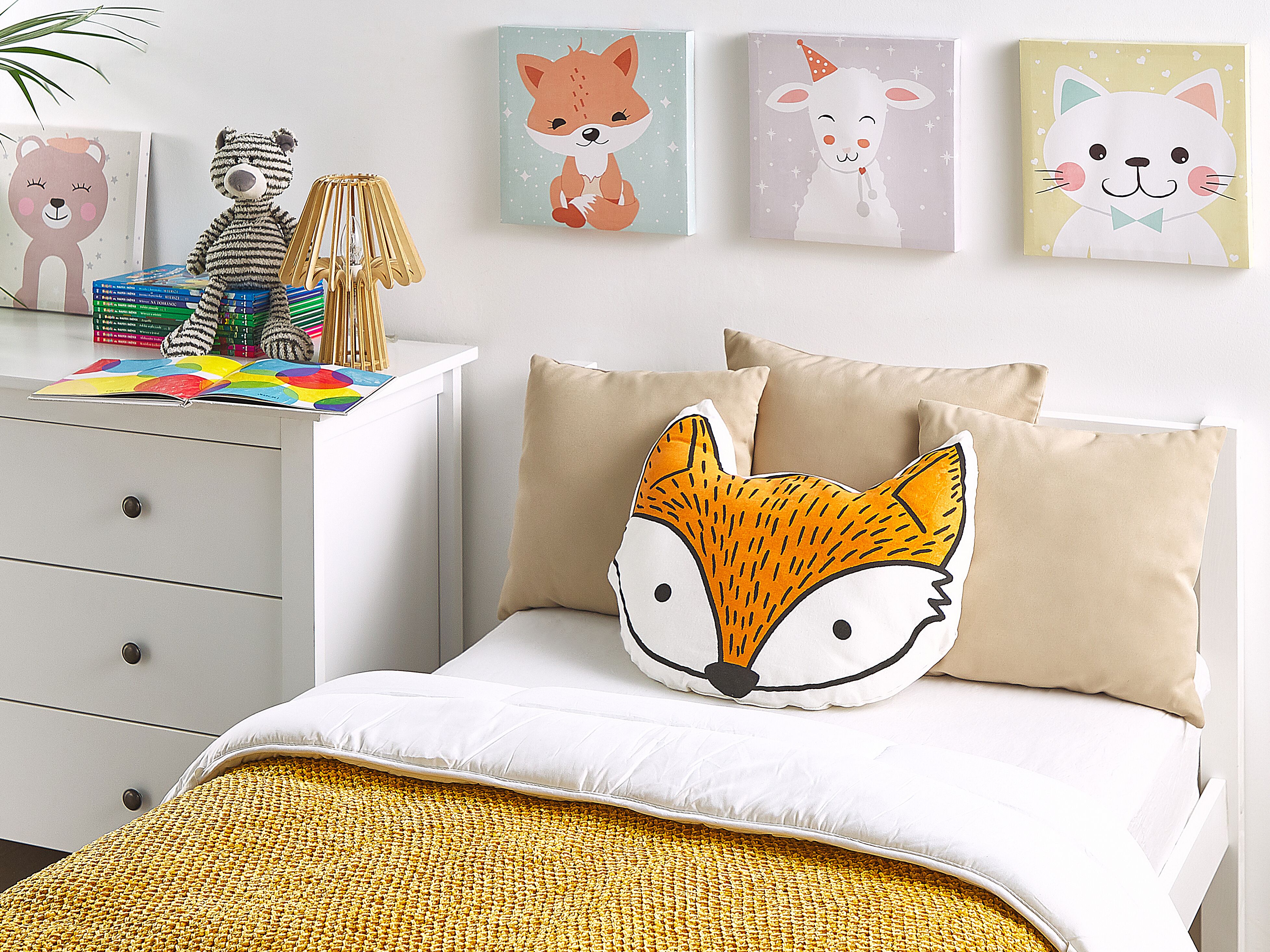 Throw Cushion VADODARA Cotton 50 x 40 cm Orange Fox