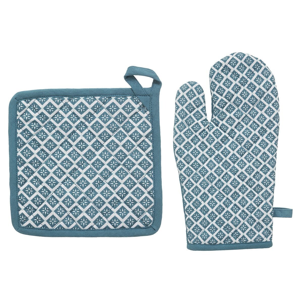 Glove, potholder "Tikal" Duck blue, H.20 cm