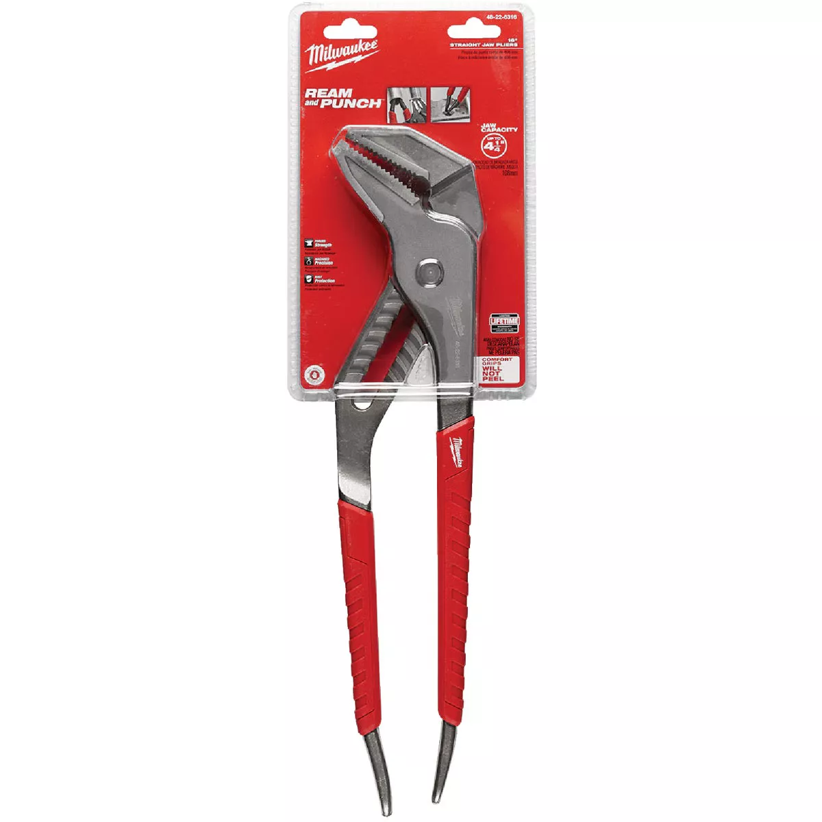 Milwaukee 16 In. Comfort Grip Straight Jaw Groove Joint Pliers