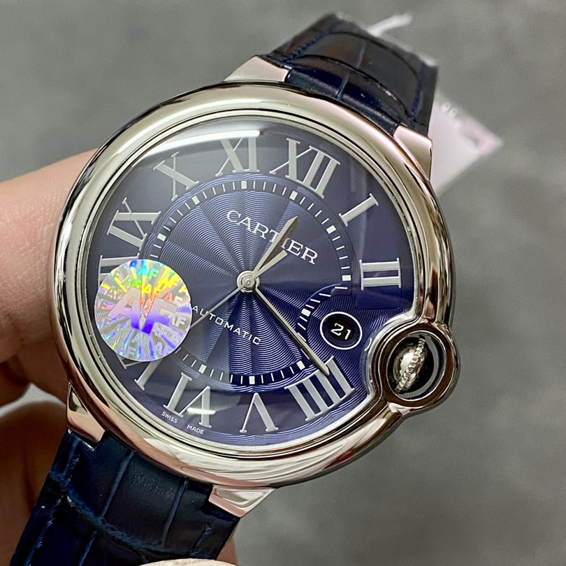 Cartier Ballon Bleu de Fake Cartier Watch Stainless Steel 42mm Blue Dial WSBB0027(1:1 replica) - Elite Watch Atelier