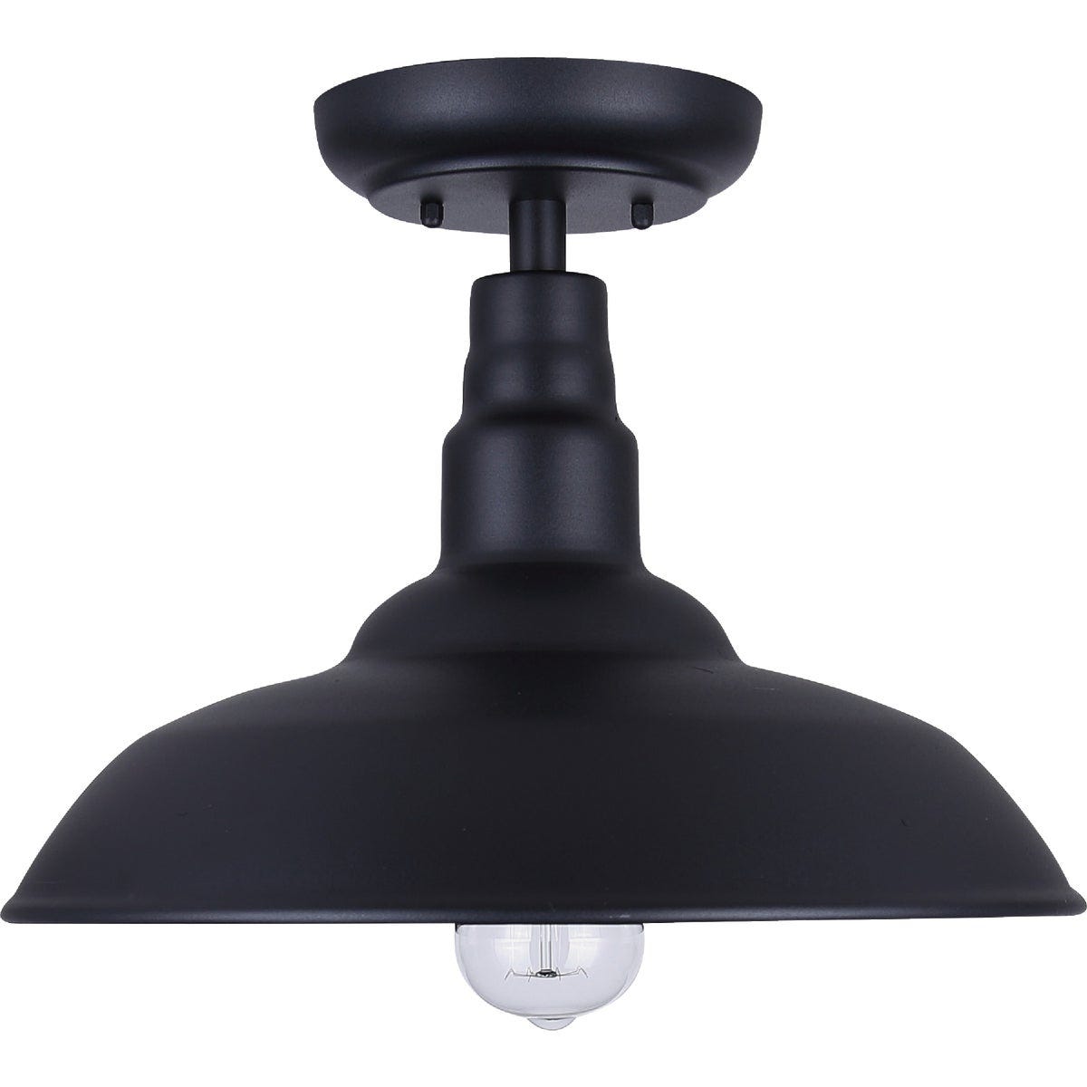 Canarm Valec Type A 100W Black Outdoor Ceiling Light Fixture