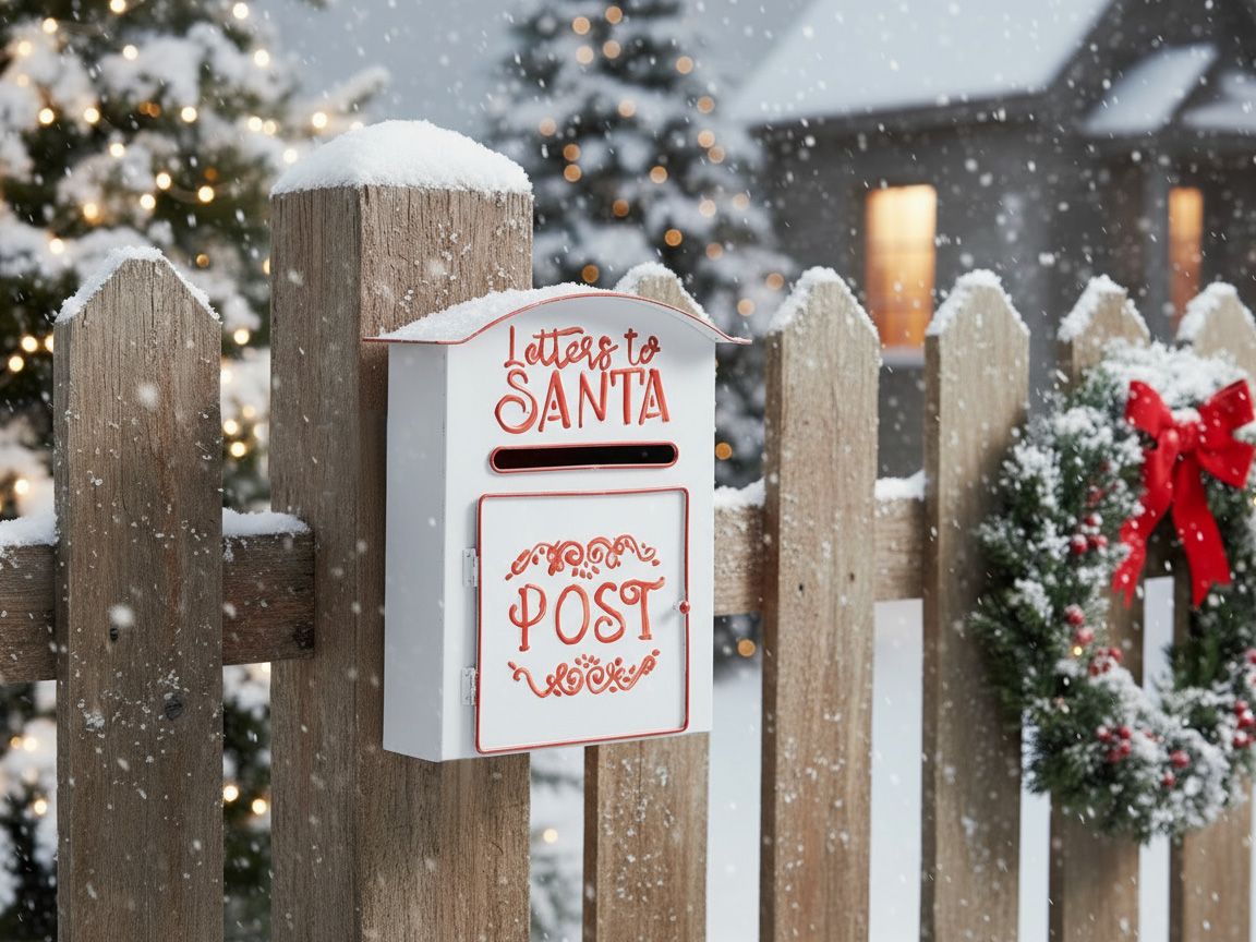 Santa Post Box ESPOO 30 cm White