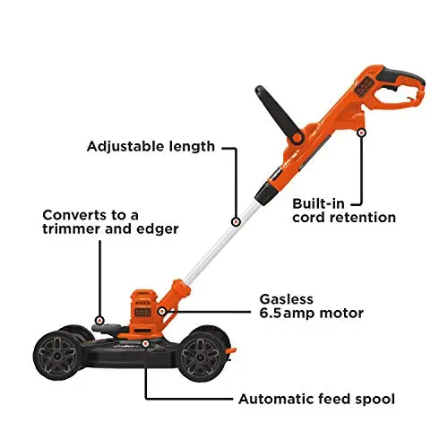 BLACK+DECKER 3-in-1 Corded Electric Lawn Mower, String Trimmer And Edger, 12-Inch - BESTA512 - Image 5 BLACK+DECKER 3-in-1 Corded Electric Lawn Mower, String Trimmer And Edger, 12-Inch - BESTA512 - Image 5