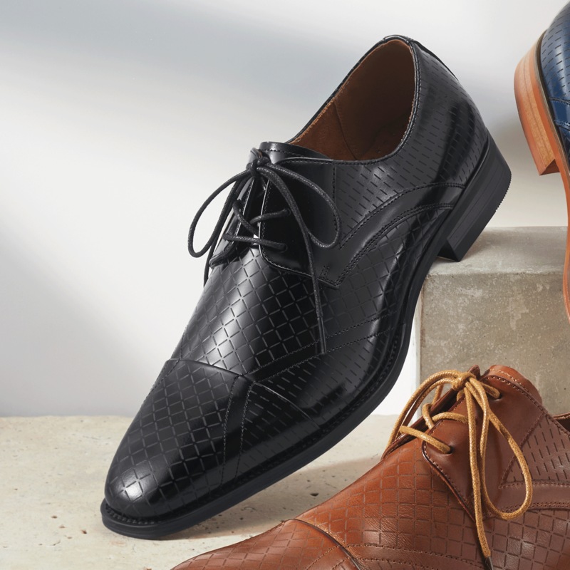 Stacy Adams Hobson Laser-Cut Oxford - MIDNIGHT VELVET CATALOG