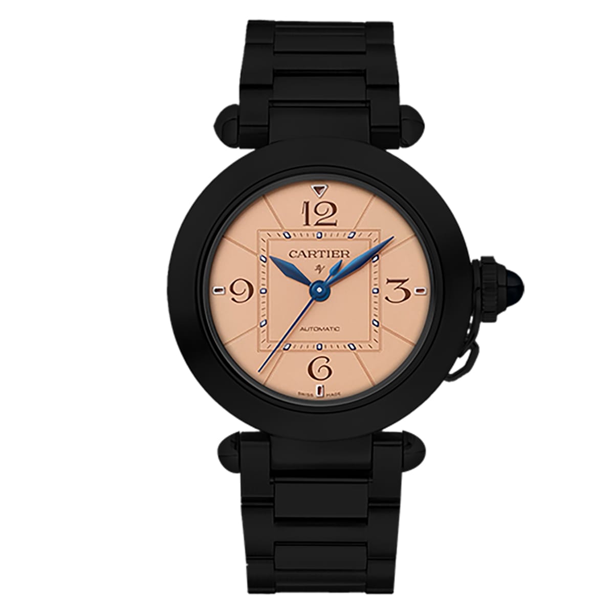 Fake Cartier Replica Watch Pasha Limited Edition Black DLC-PVD(1:1 replica) - Top club