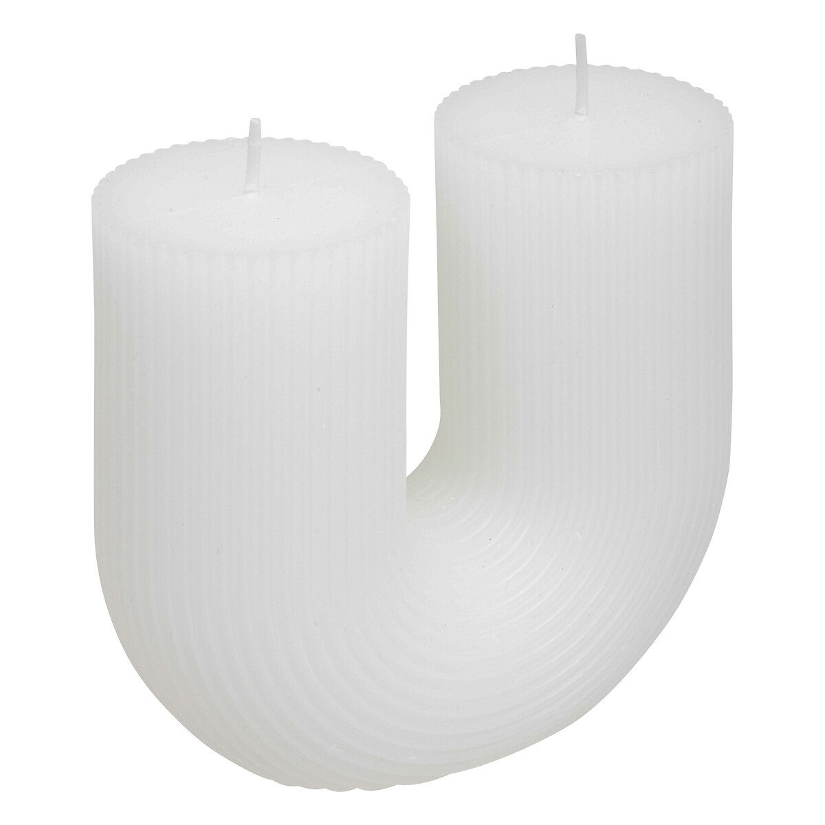 "Demi" U-shaped candle White, 400g