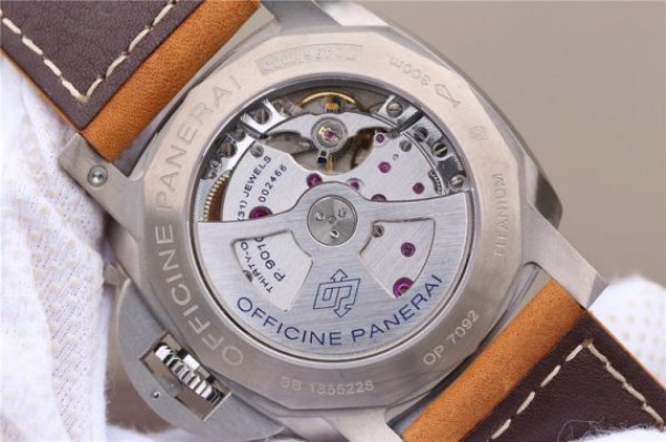 Replica Panerai PAM1351 Titanium ZF Brown Dial Brown Asso Strap P9010 - Top club