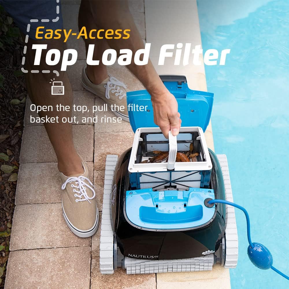 Dolphin Nautilus CC Automatic Robotic Pool Vacuum Cleaner With Caddy For In-Ground Pools Up To 33 FT - Image 7 Dolphin Nautilus CC Automatic Robotic Pool Vacuum Cleaner With Caddy For In-Ground Pools Up To 33 FT - Image 7