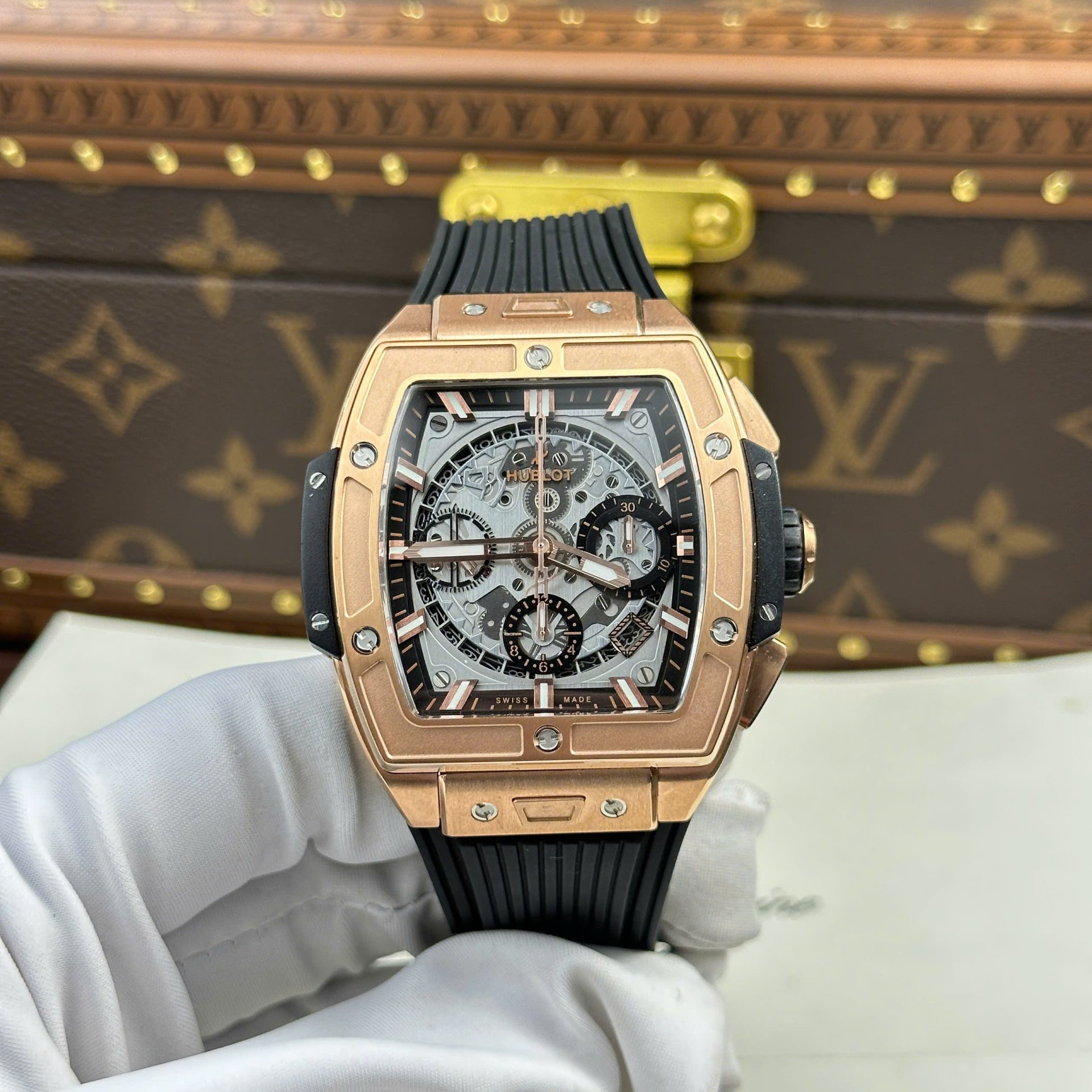 Hublot Spirit Of Big Bang King Gold Replica Watch Dial Gray BBF Factory 42mm - Elite Watch Atelier