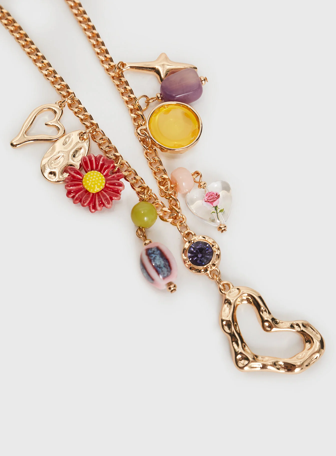 Princess Polly Maximiliano Charm Necklace Multi