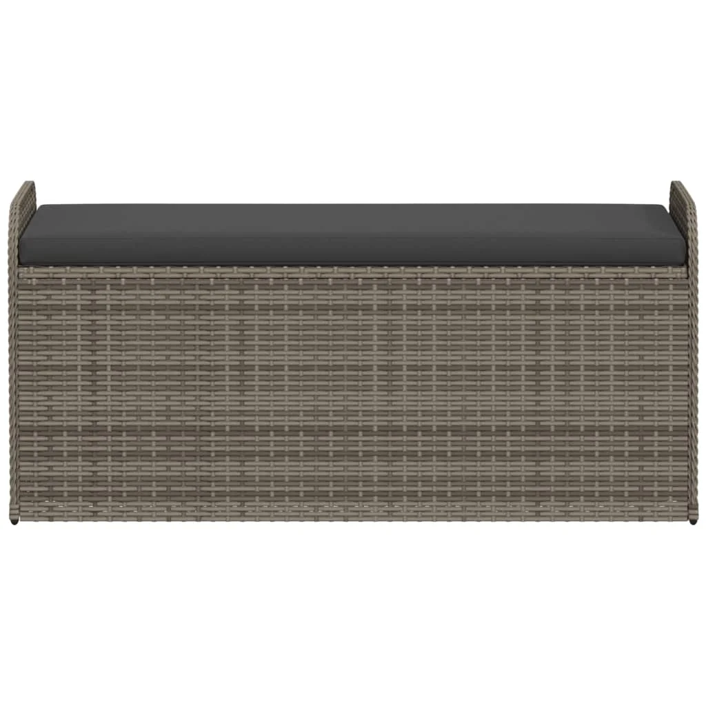 vidaXL Storage Bench with Cushion Outdoor Garden Seat Furniture Poly Rattan - Image 42