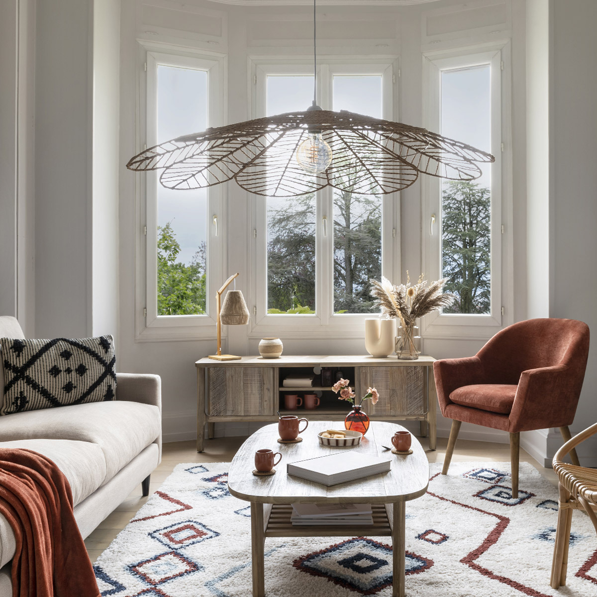 TV stand "Banila" Acacia, 55x140 cm