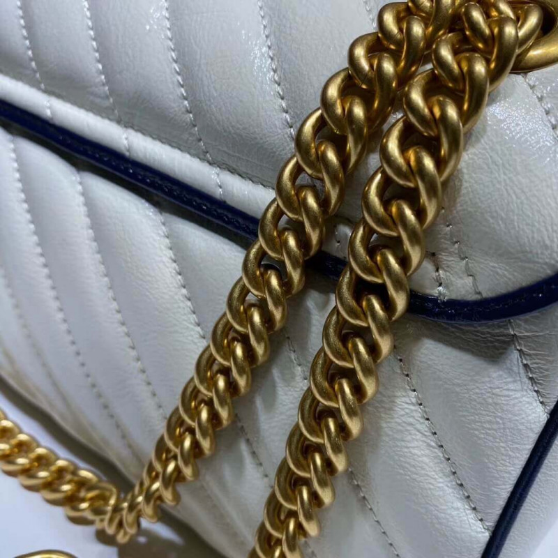 Replica Gucci Gg Marmont Small Shoulder Bag 443497 White1:1High-quality replica
