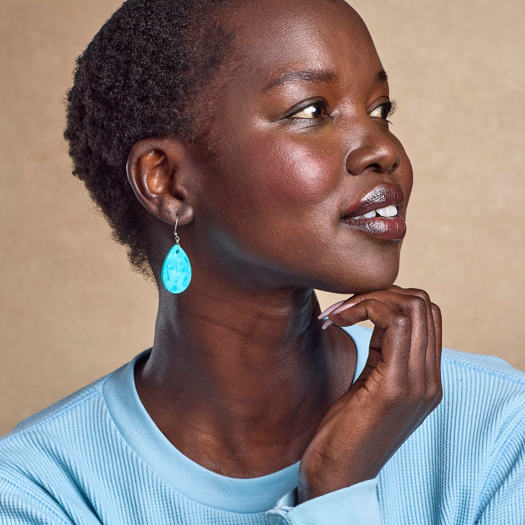 Turquoise Tears Earrings - Sundance Clothing