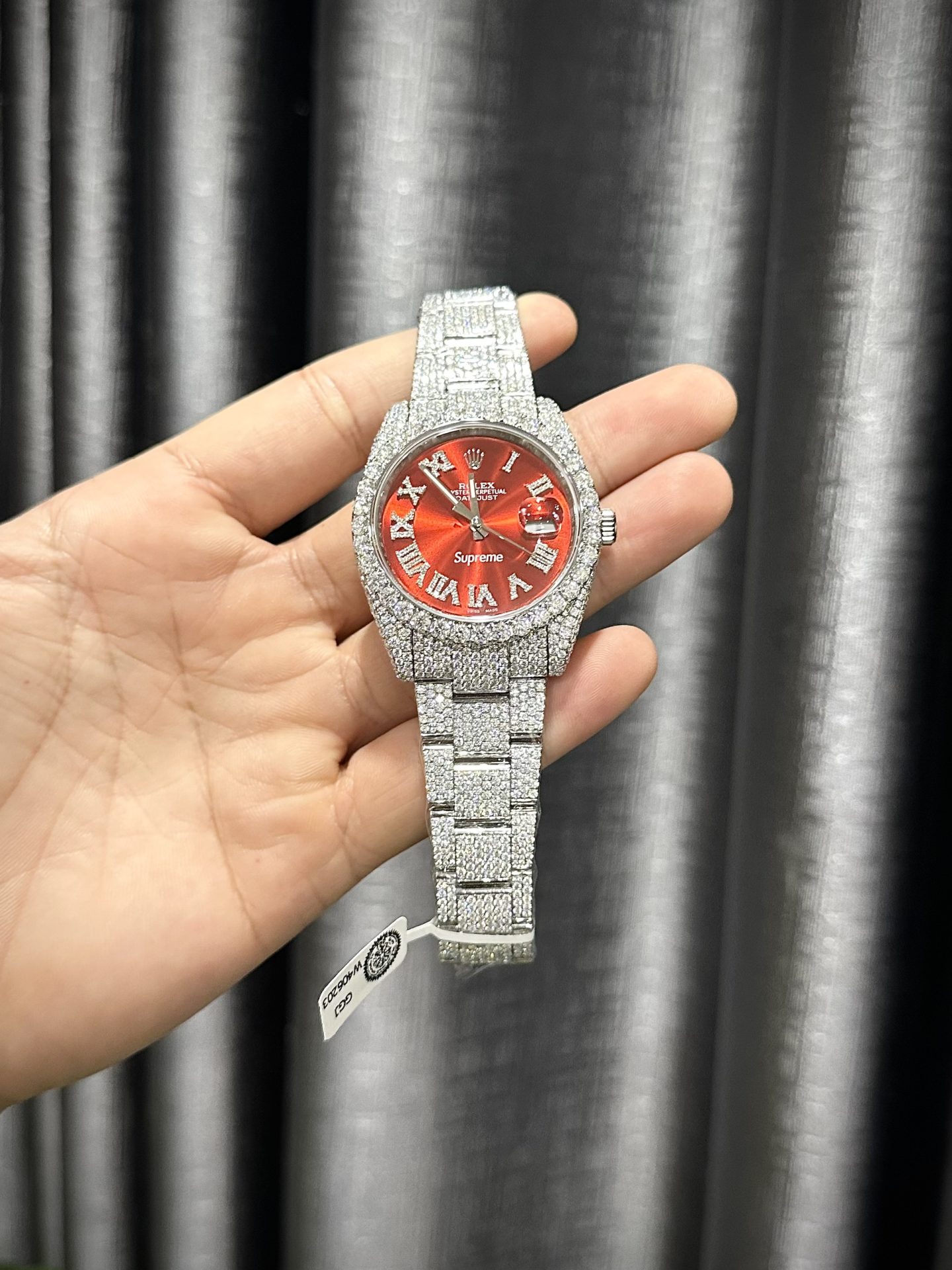 Rolex Replica 1:1 Watch DateJust Supreme Full Diamond Moissanite Hong Kong 41mm - Top club
