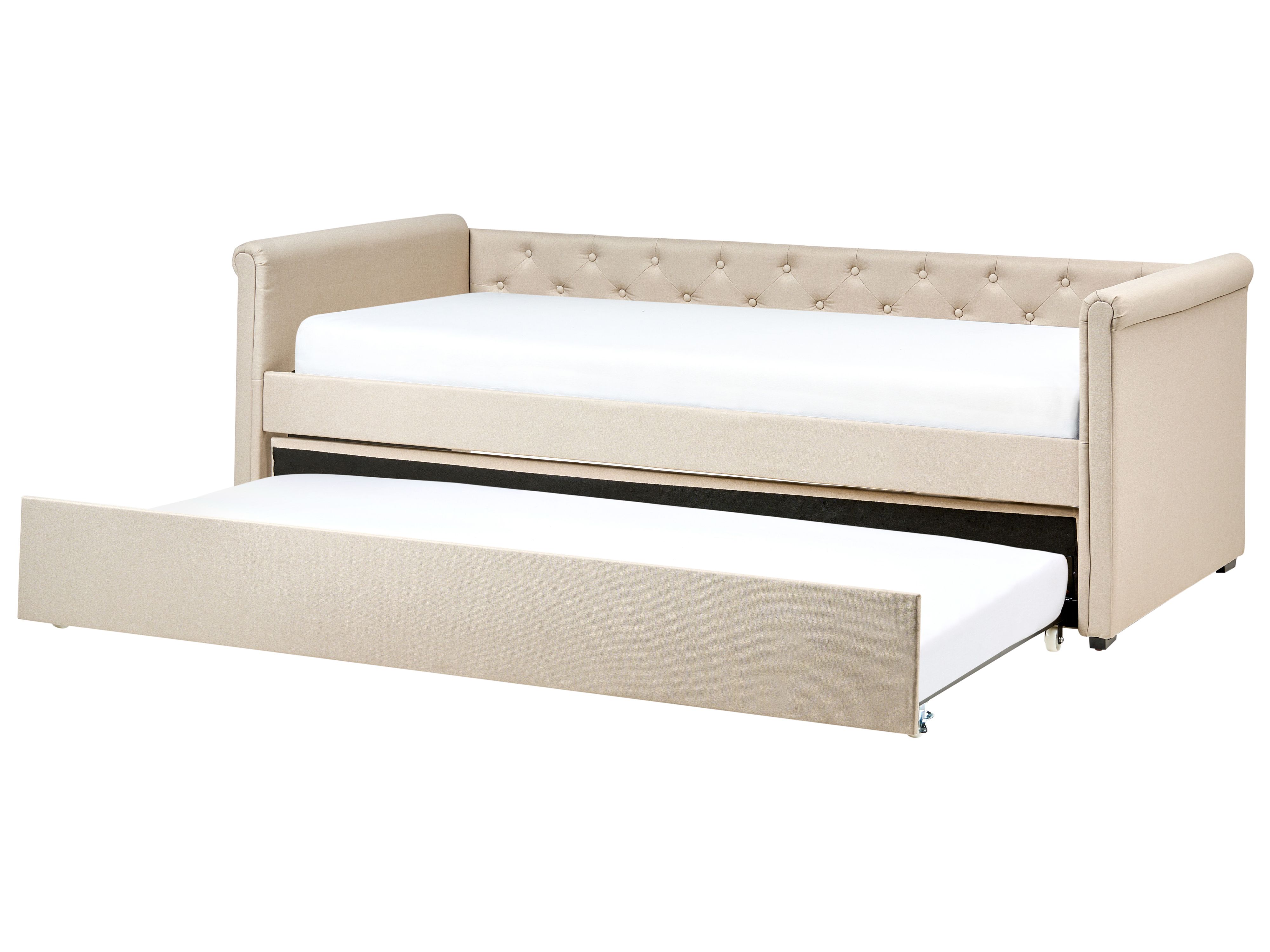 Trundle Bed Fabric LIBOURNE 90 x 200 cm (EU Single) Beige
