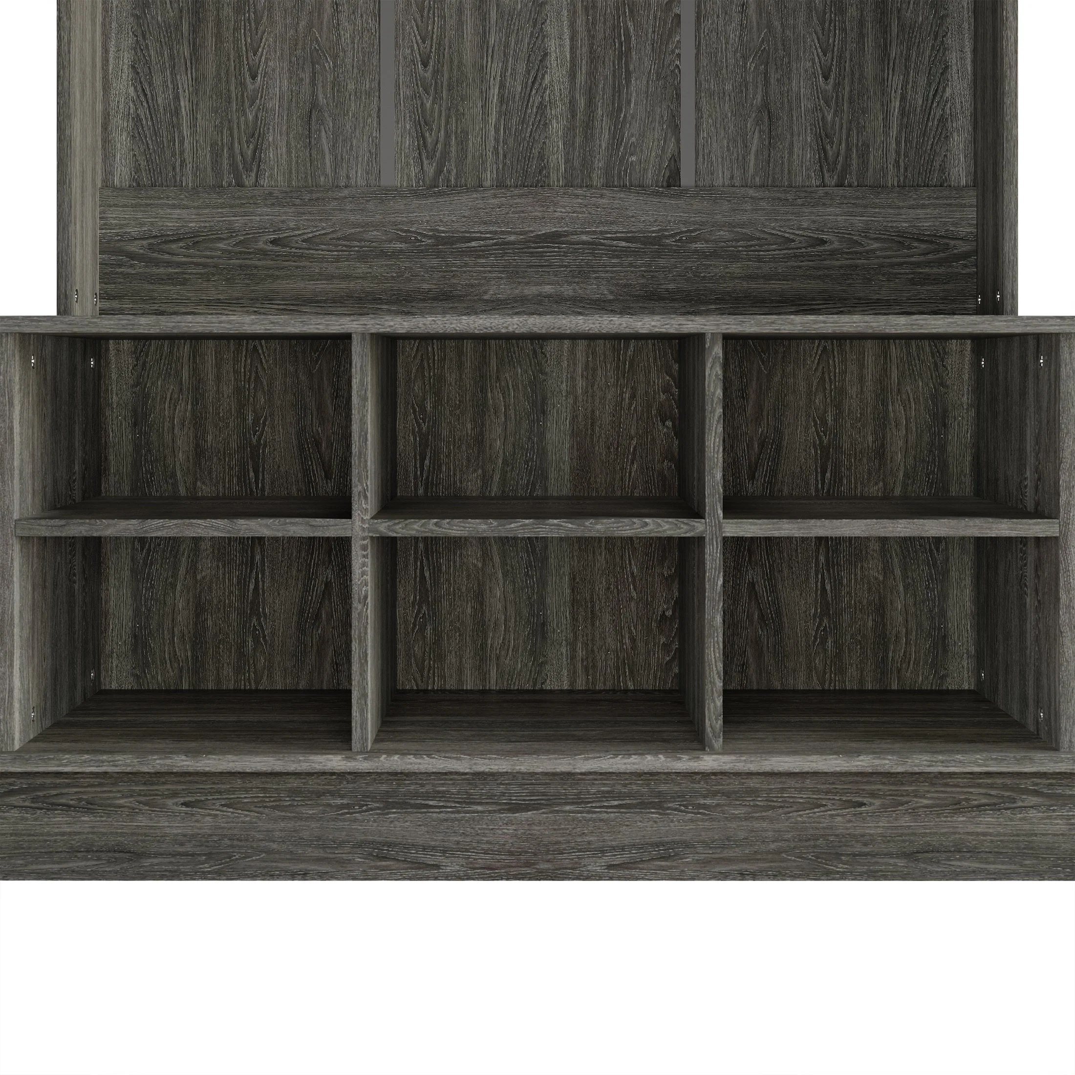 Castle Place Modern Dark Grey Storage Hall Tree