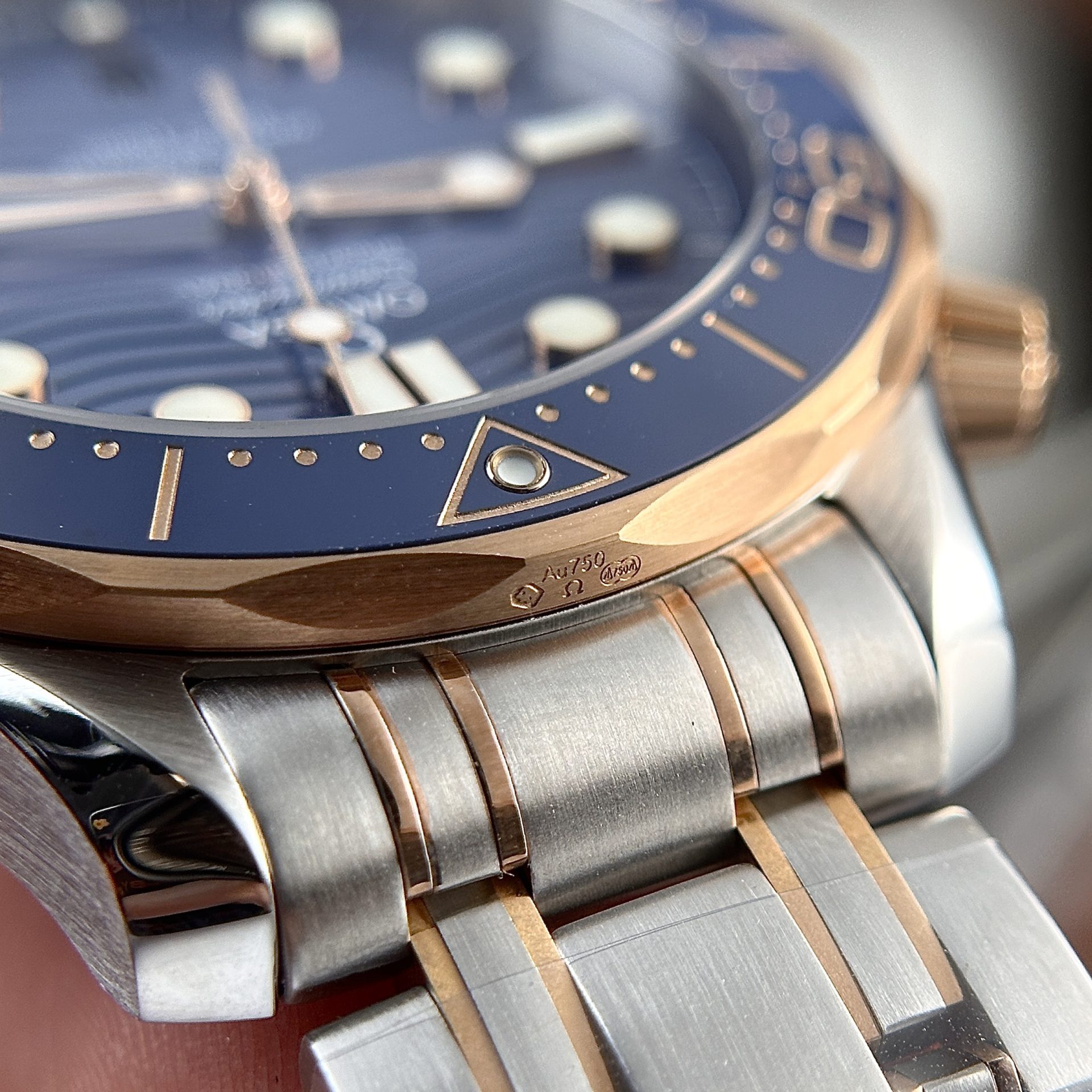 Omega Replica Watch Seamaster Demi Rose Gold Dial Blue VS Factory 42mm - Top club