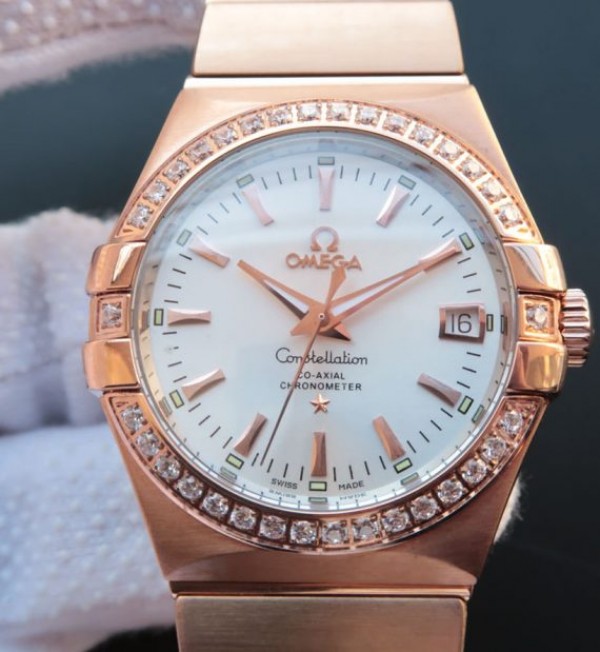 Replica Omega V6 Constellation 123.20.35 RG Case White Dial - Top club