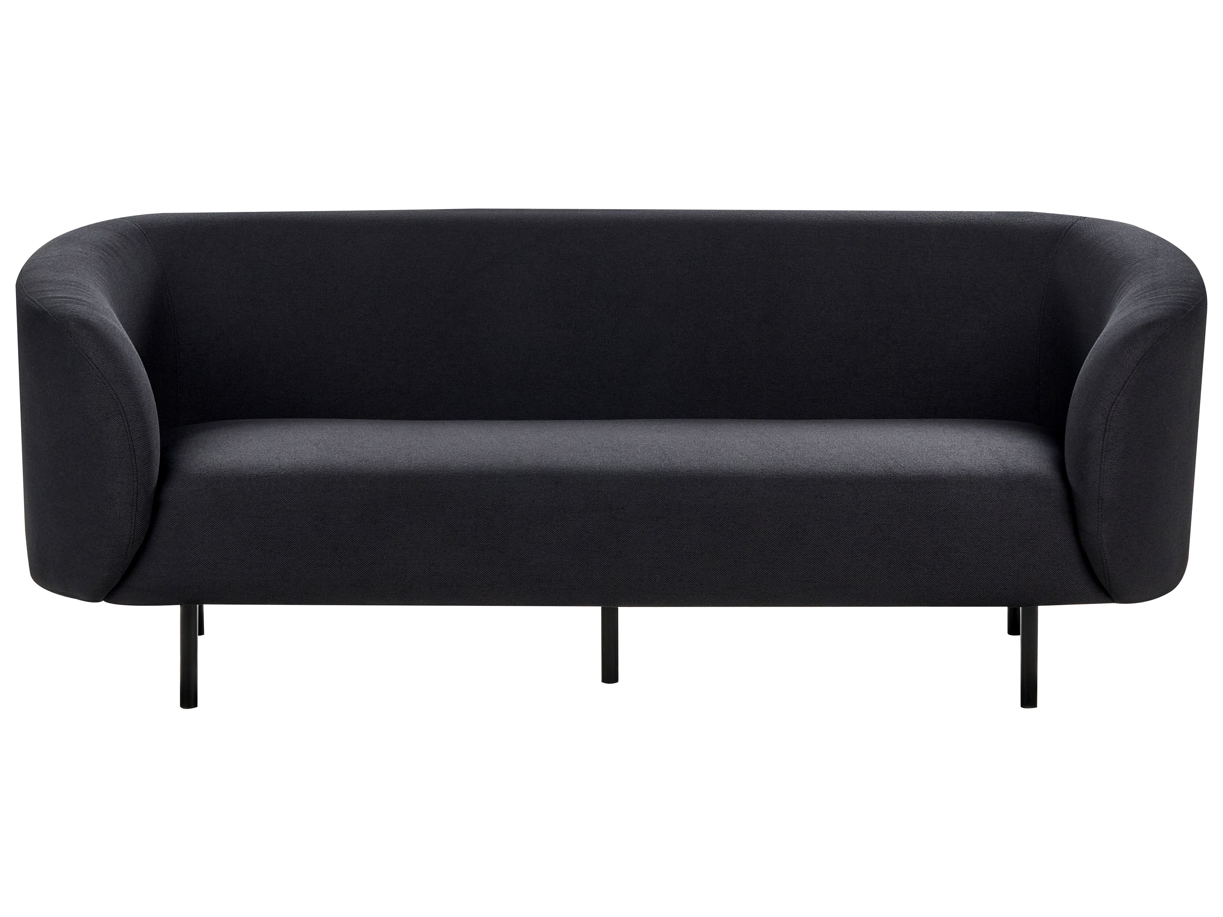 Sofa 3 Seater LOEN Fabric Black