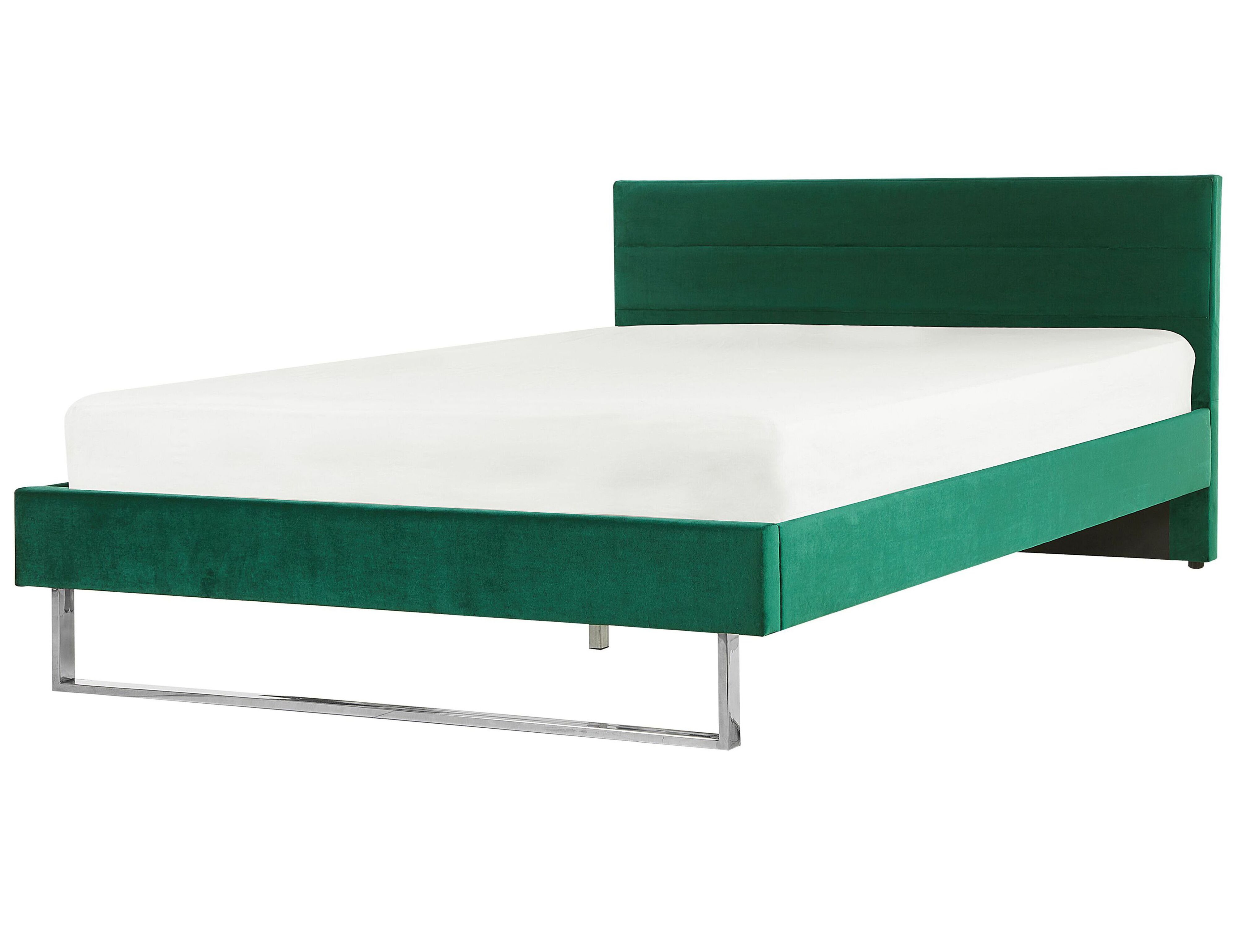 Bed Velvet BELLOU 180 x 200 cm (EU Super King) Green