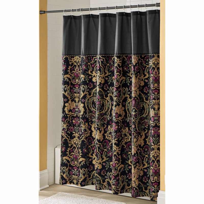 Elizabeth Jacquard Shower Curtain - MIDNIGHT VELVET CATALOG
