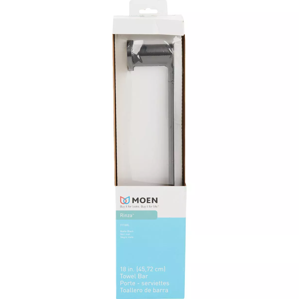 Moen Rinza 18 In. Towel Bar, Matte Black