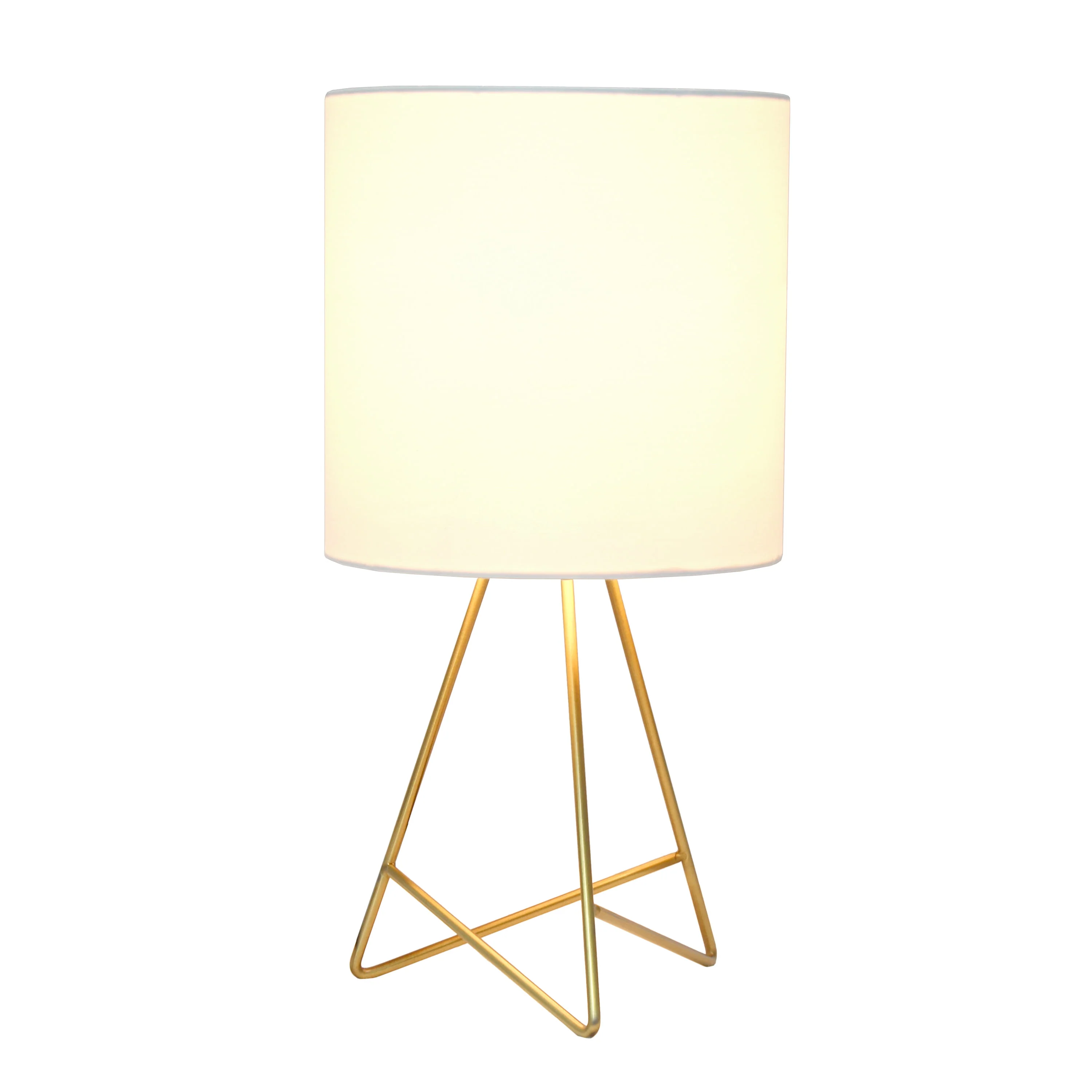 Simple Designs Down to the Wire Table Lamp with Fabric Shade