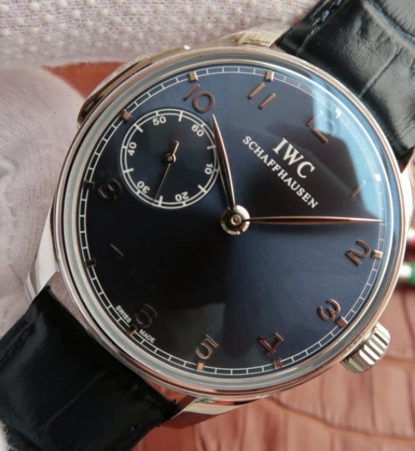 Replica IWC YLF Portuguese IW524205 Blue Dial Leather Strap A95290 - Elite Watch Atelier