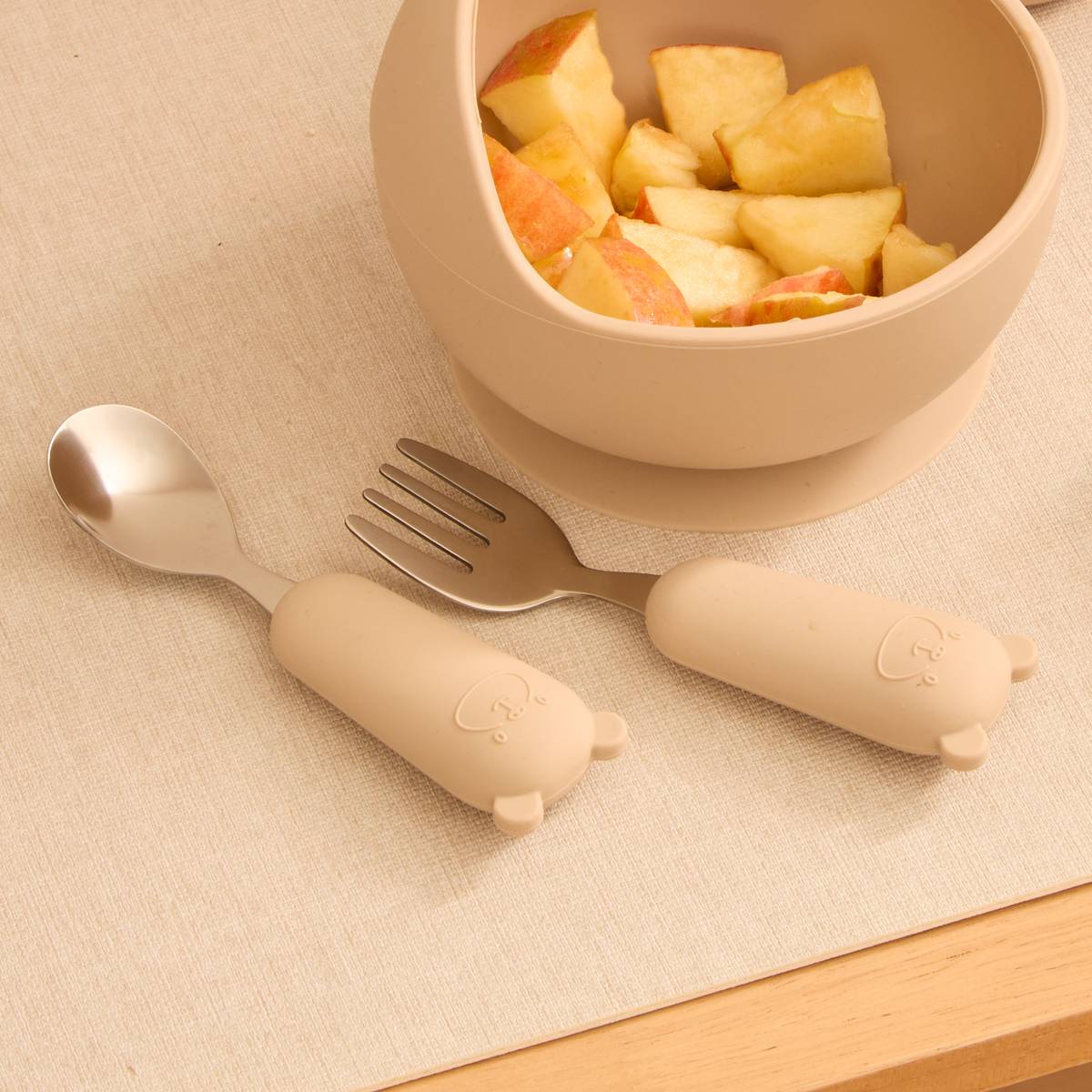 Children's Cutlery Set "Yum" 2 pieces, Beige