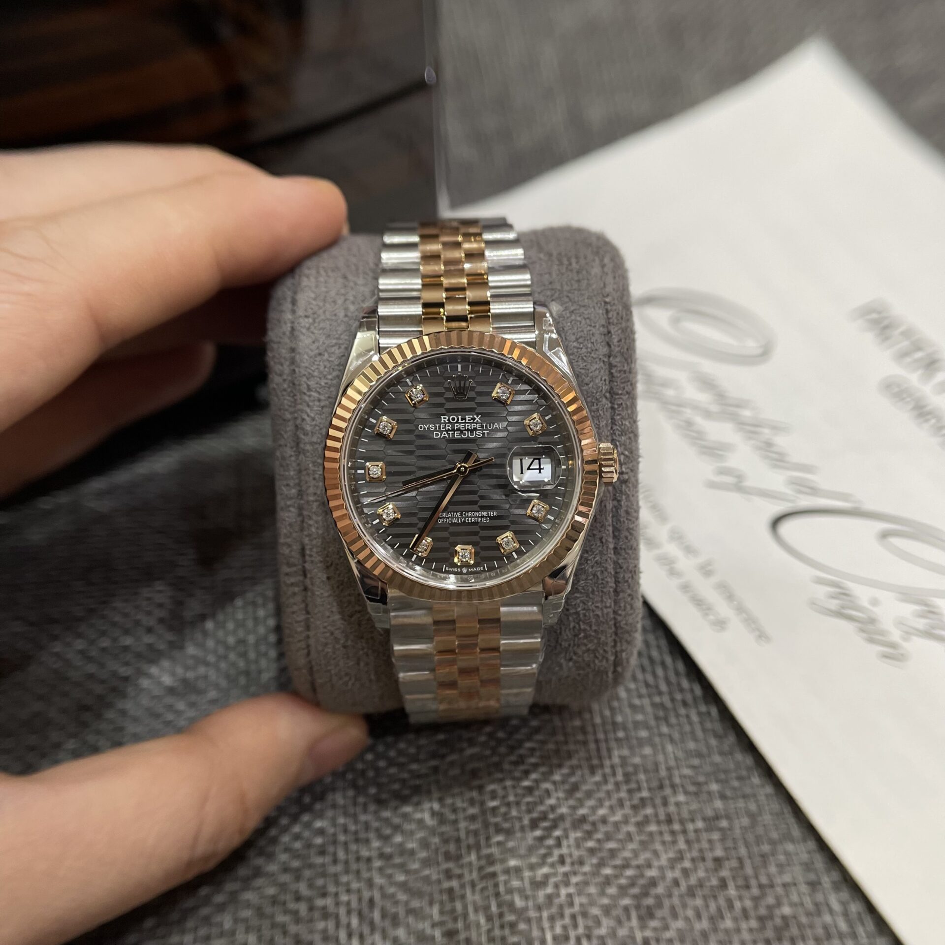 Rolex DateJust 126231 Demi Replica Watch Dark Grey Demi VS Factory 36mm - Elite Watch Atelier