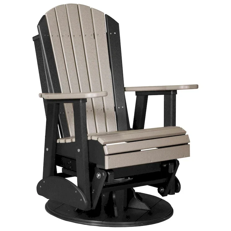 Poly Lumber Adirondack Swivel Glider Chair - 30W x 28D x 44H - Image 5 Poly Lumber Adirondack Swivel Glider Chair - 30W x 28D x 44H - Image 5