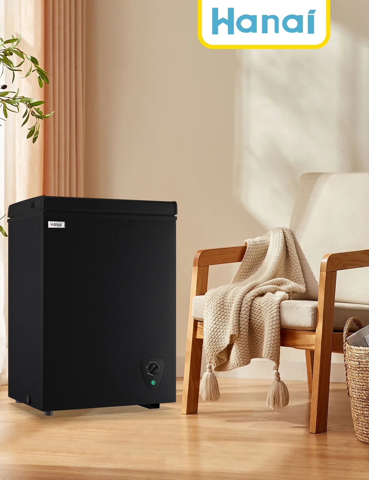 WANAI 3.5 Cu.ft Chest Freezer Small Deep Freeze with 7 Gears Temp Control Office Dorm Kitchen White - Image 29