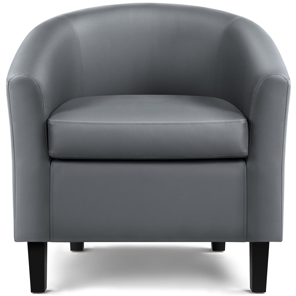 Renwick Faux Leather Barrel Accent Chair for Living Room, Set of 2, Black - Image 37