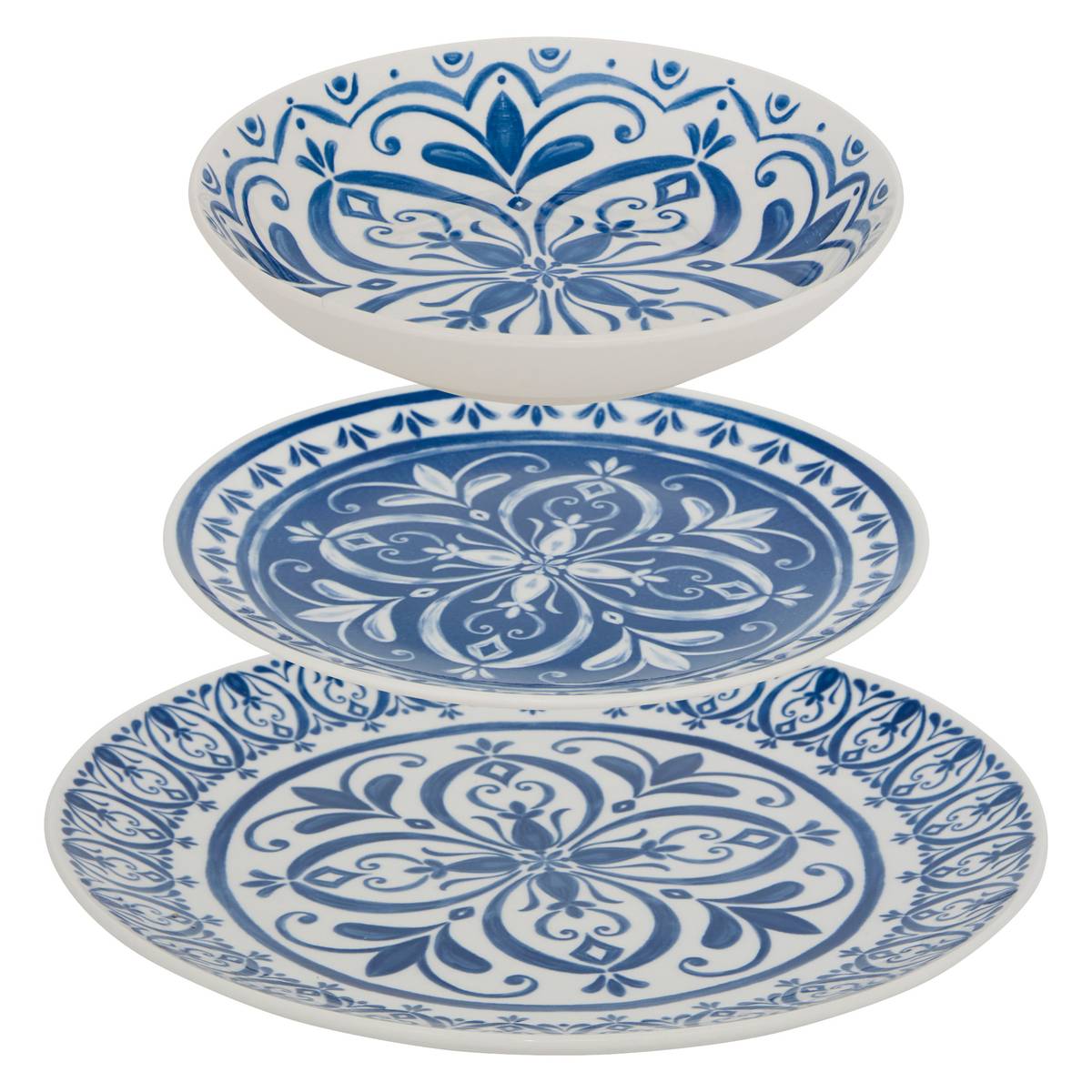 "Manon" dinner set Porcelain, 12 pieces, Blue