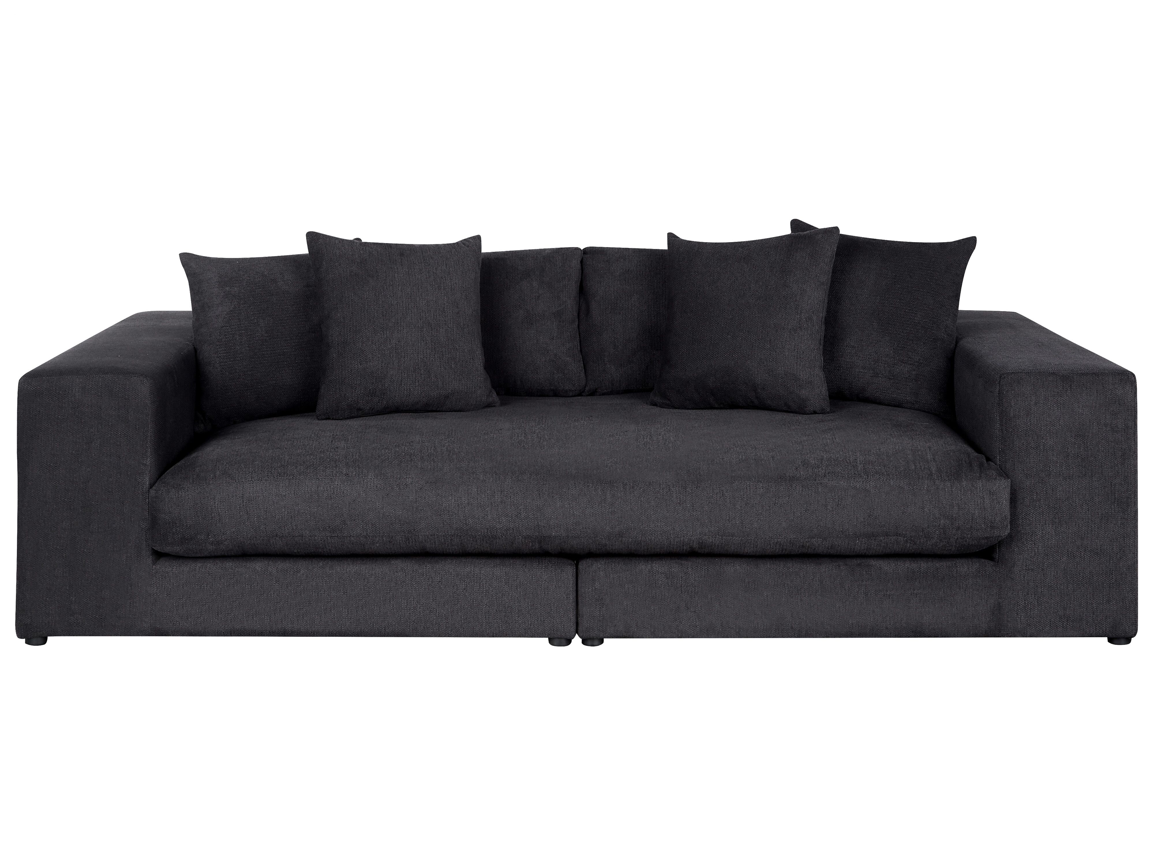 Sofa 3 Seater GLORVIKA Fabric Black