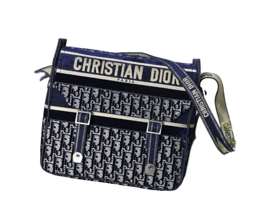 Camp Bag Oblique Embroidery Blue/Grey For Women‎ 11in/ 28cm CD1:1High-quality replica