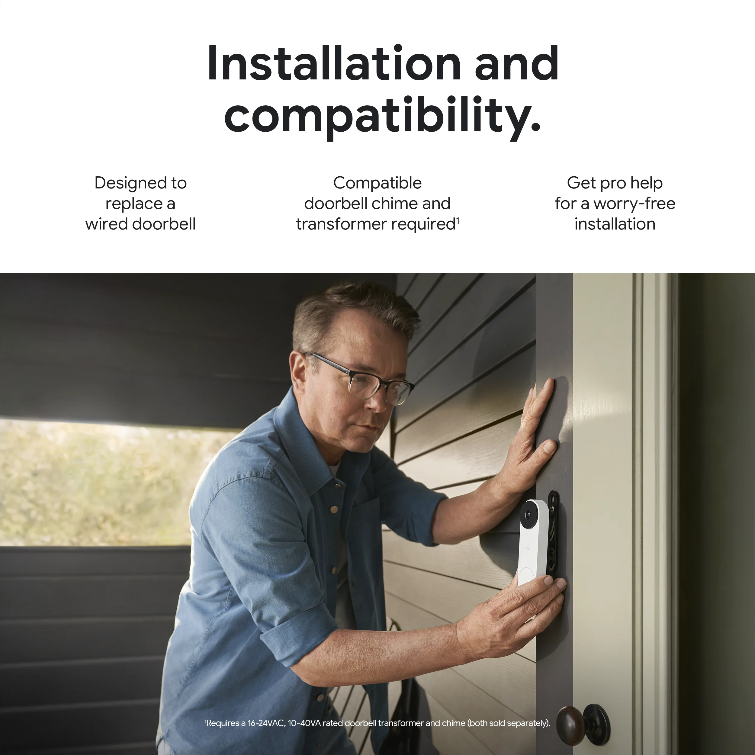 Google Nest Doorbell (Wired, 2nd gen) - Video Doorbell Camera - Doorbell Security Camera - Snow - Image 21
