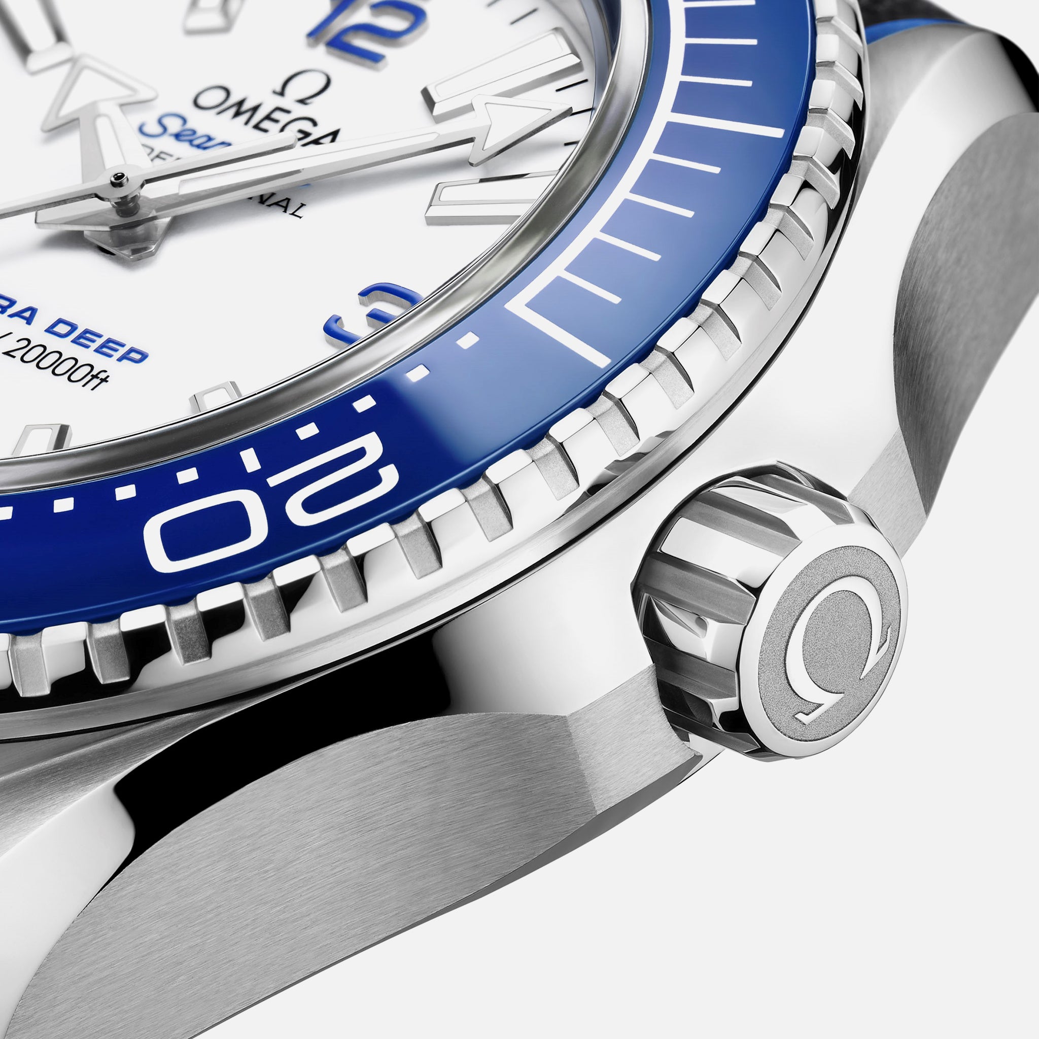 Seamaster Planet Ocean Ultra Deep Professional 6000M Co-Axial Master Chronometer 45.5mm White Dial On Rubber Strap(1:1 replica) - Top club