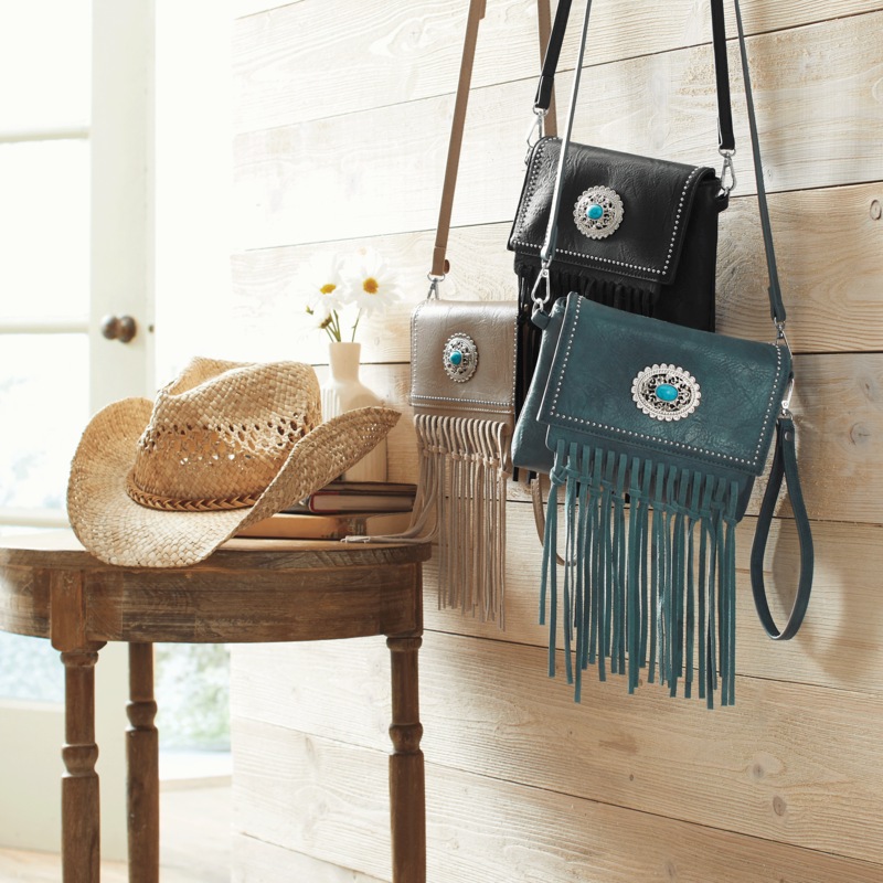 M.C. Handbags Lily Fringe Crossbody - MIDNIGHT VELVET CATALOG