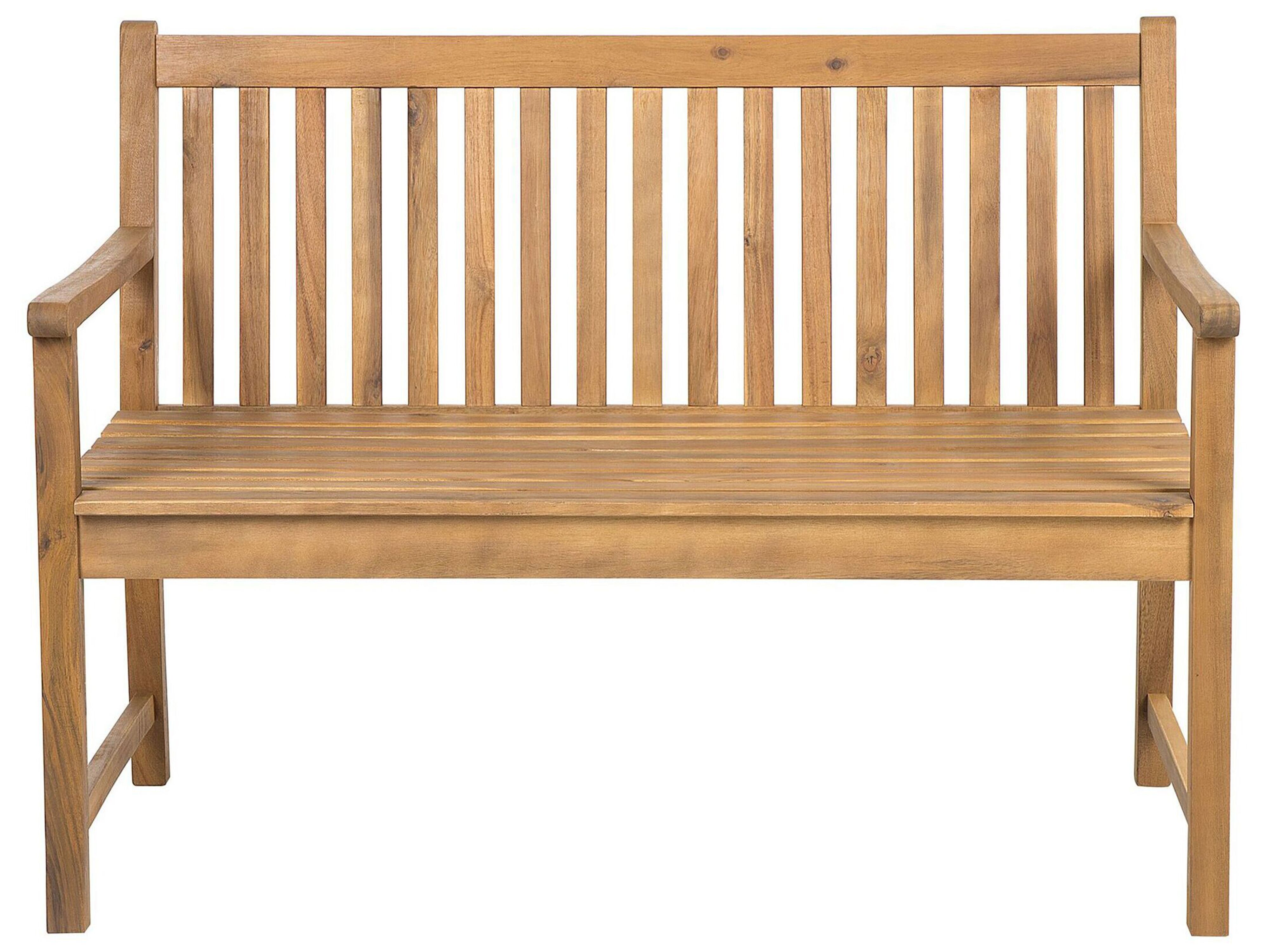 Garden Bench VIVARA 120 cm Certified Acacia Wood Light Brown