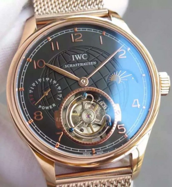 Replica IWC TF Portuguese Tourbillon Moonphase RG Bracelet - Top club