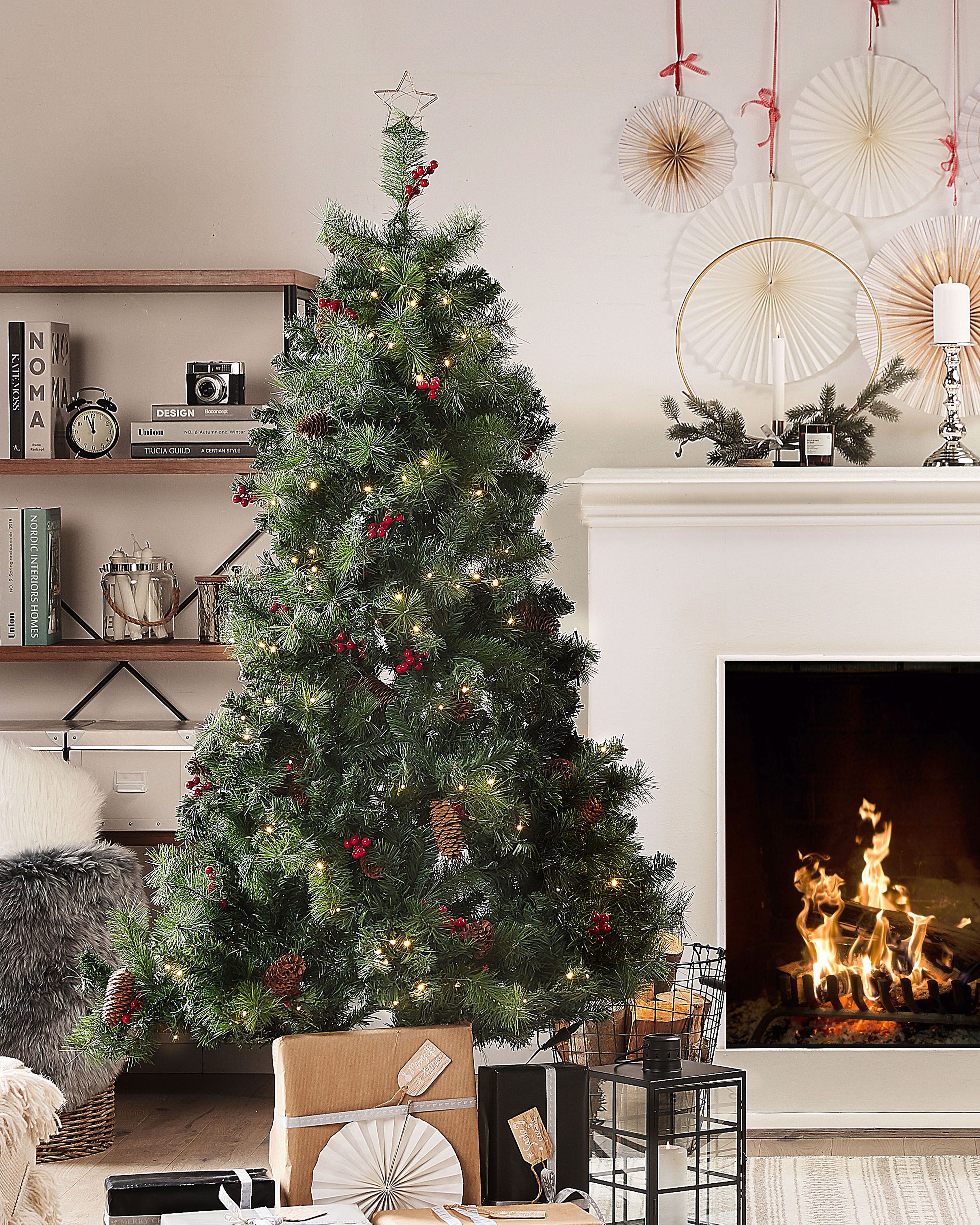 Artificial Christmas Tree LED JACINTO 180 cm Dark Green