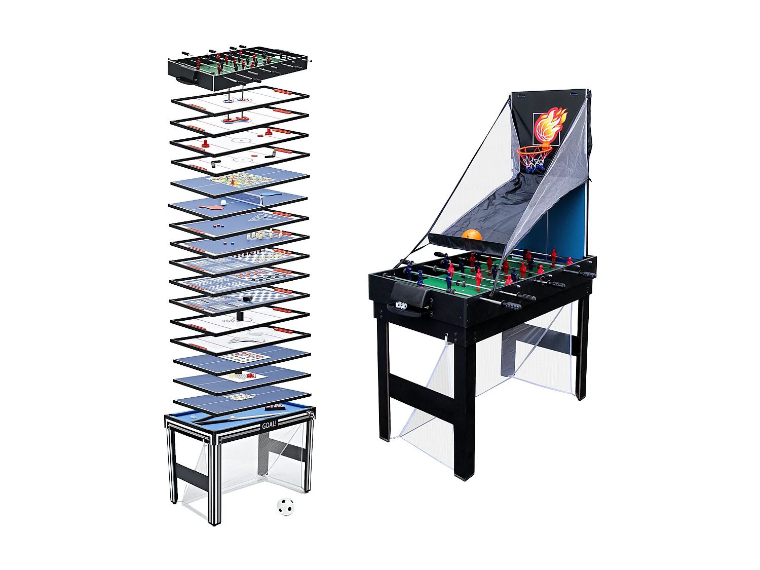 Table multi-jeux 20 en 1 - HAPPY GARDEN