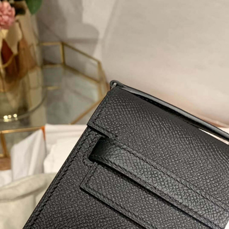 Replica Hermes Kelly Wallet To Go Woc 499041 Black1:1High-quality replica