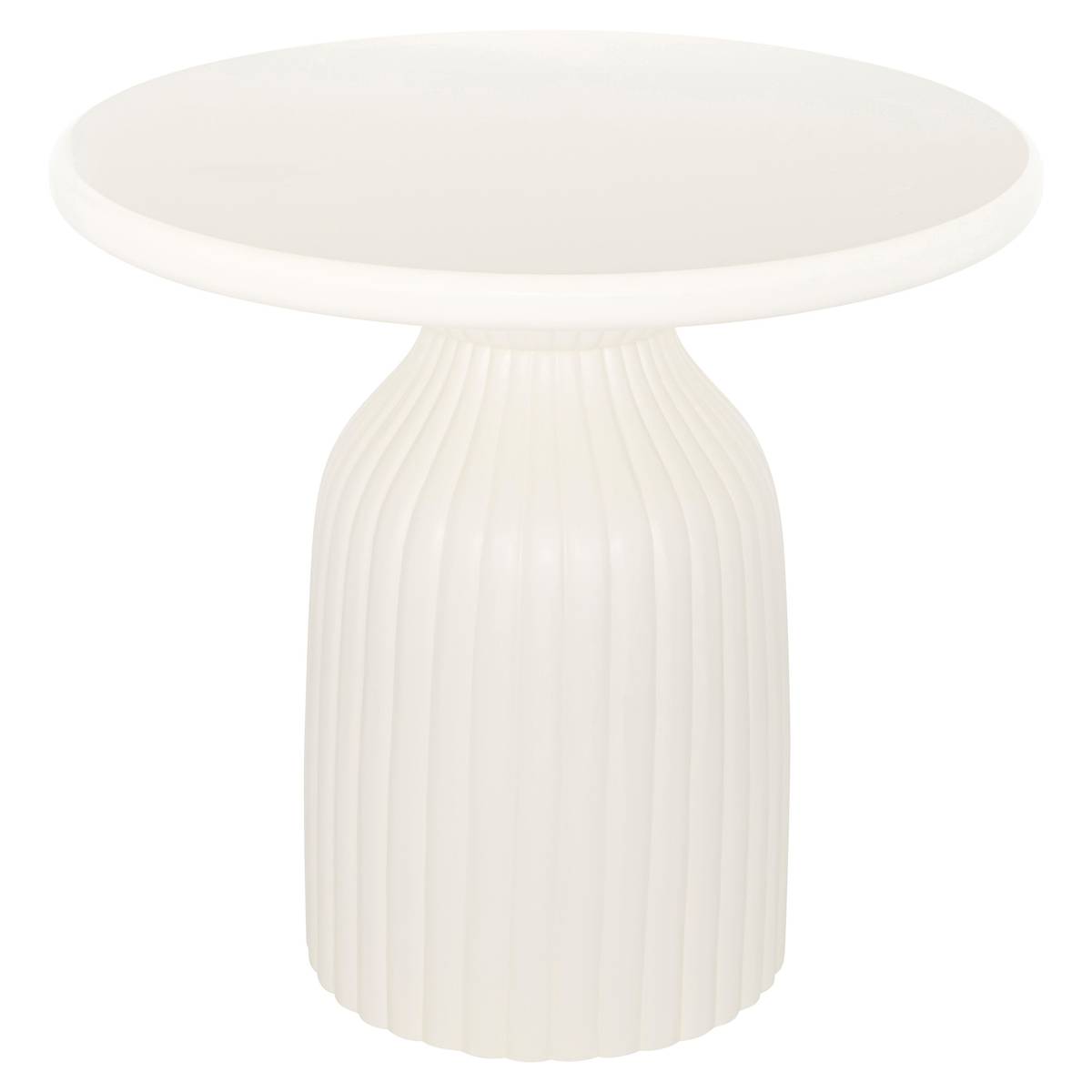 Side Table "Mudan" Ivory, D.55 cm