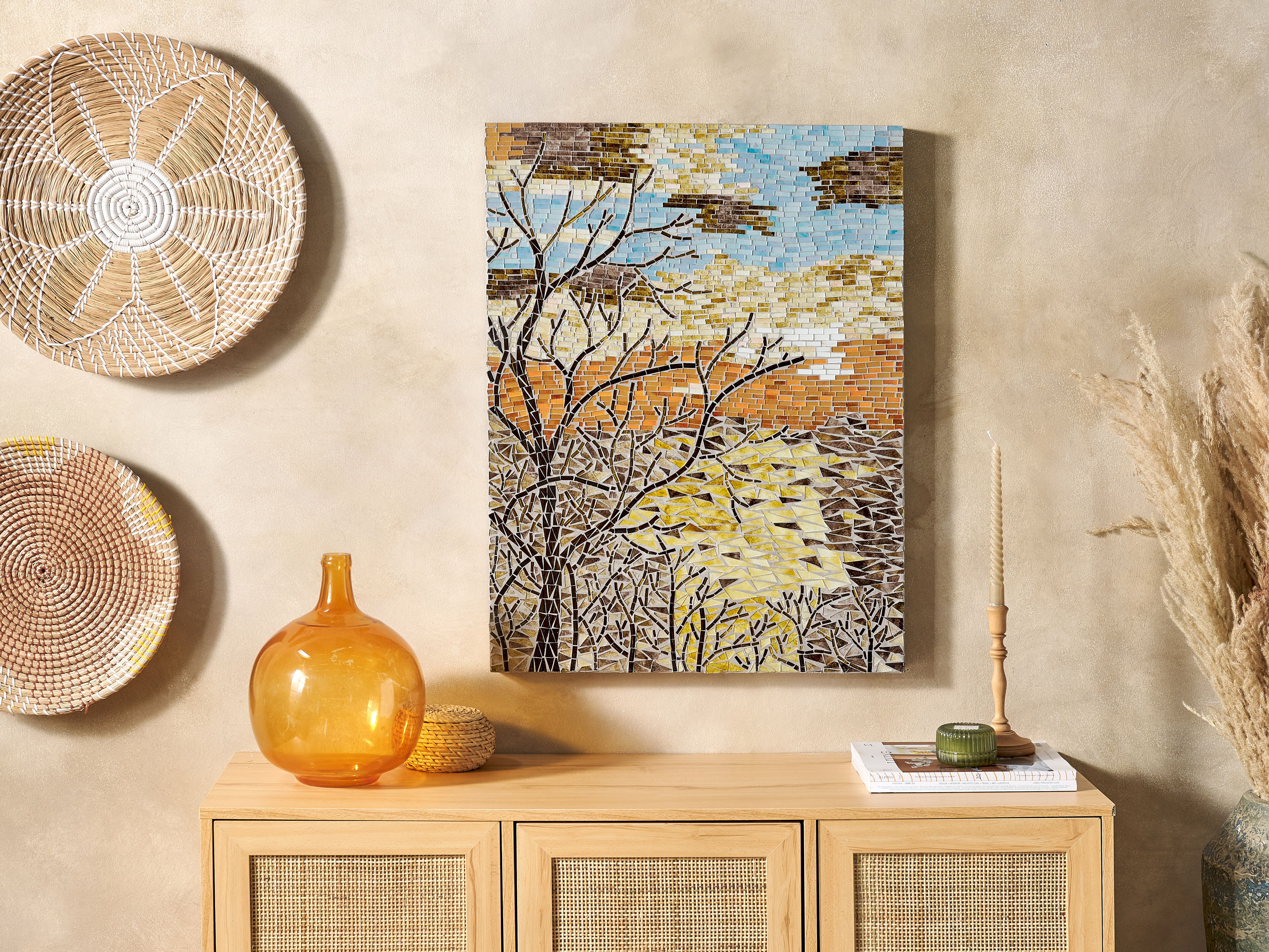 Wall Decor TAMIANG Glass 80 cm Multicolour