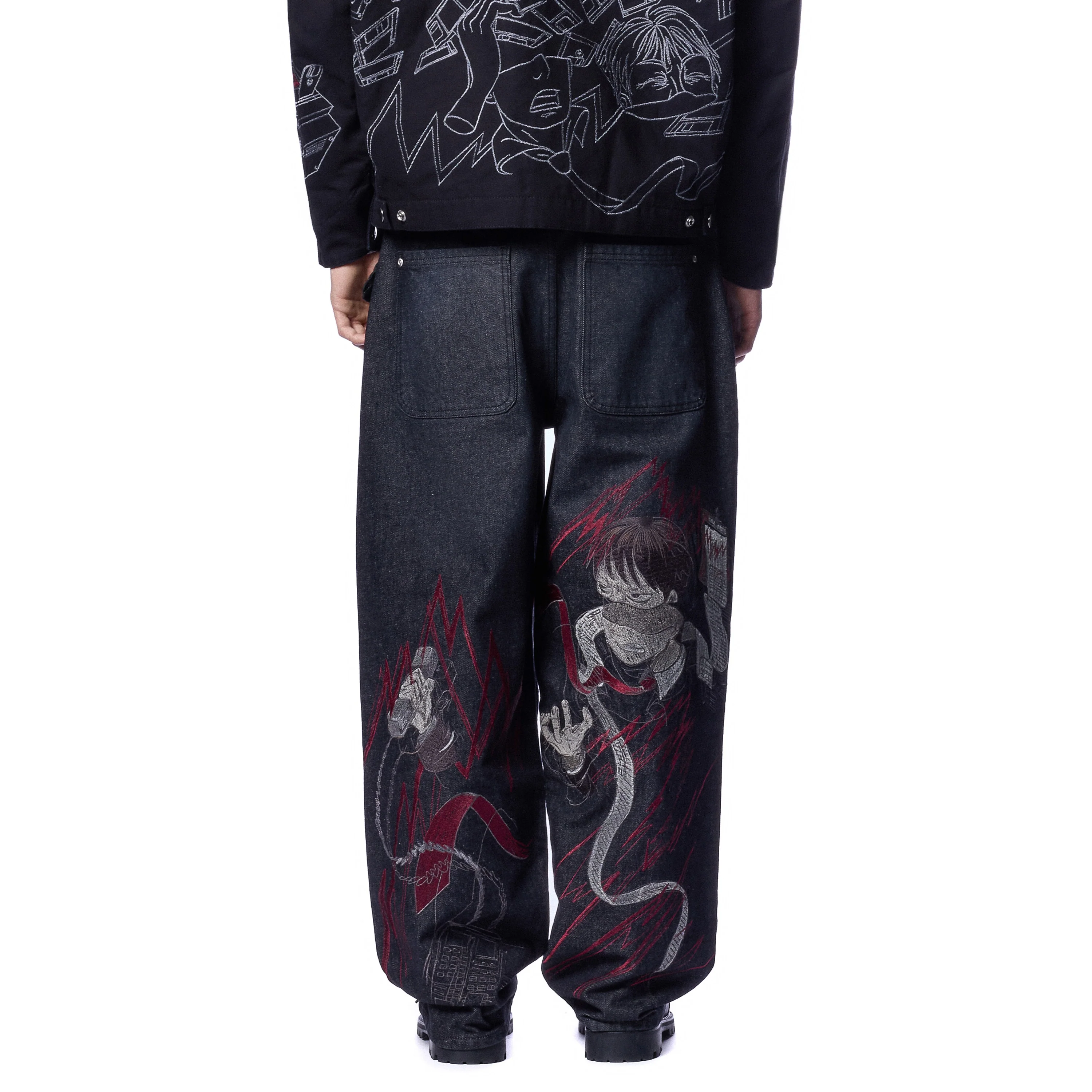 "wall street" black raw Denim